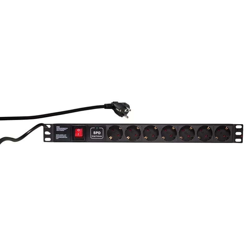 Ylijännitesuoja LogiLink PDU7C01 musta 7 pistorasiaa 230 V 2 m