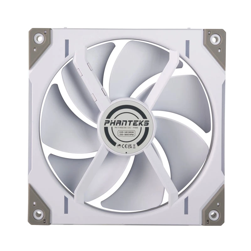 Phanteks D30-140 PWM Regular Airflow D-RGB kotelotuuletin 140 mm, valkoinen, 3 kpl