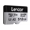 Flash-muisti Lexar 512 GB UHS-I microSDXC SILVER PLUS