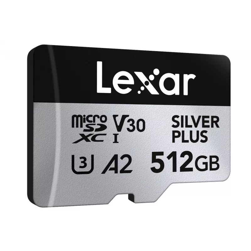 Flash-muisti Lexar 512 GB UHS-I microSDXC SILVER PLUS