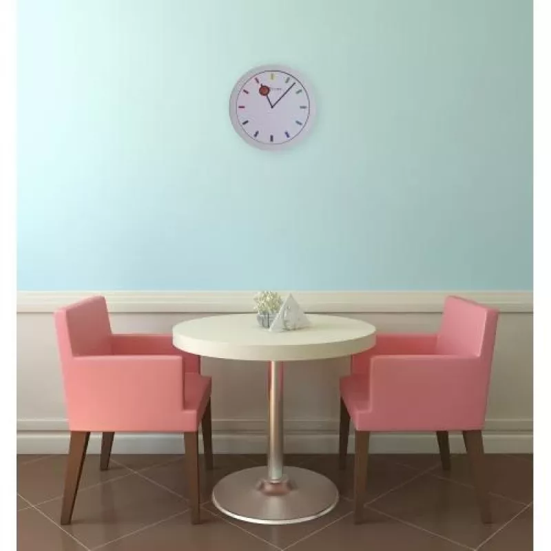 NeXtime kello 3048 Color Change, Ø28 cm, seinäkello, valkoinen/monivärinen