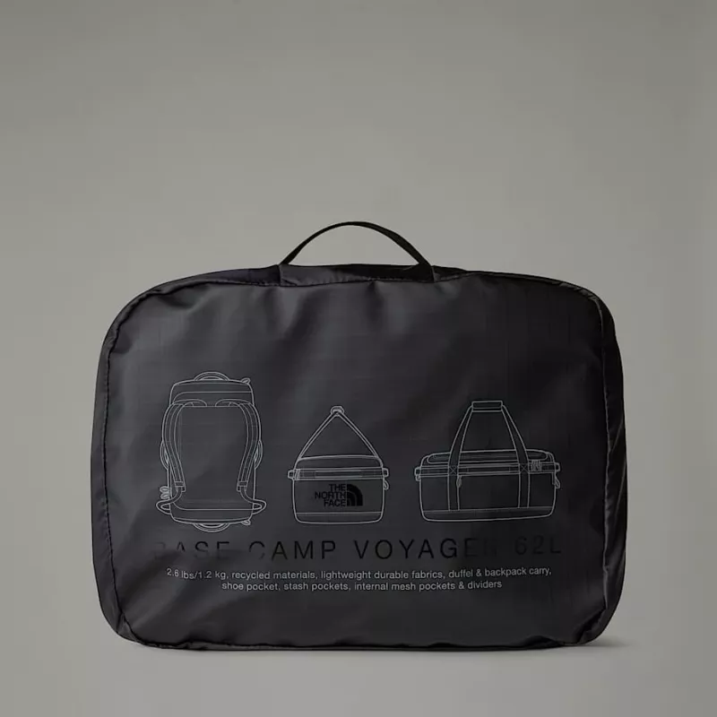 Matkalaukku The North Face Base Camp Voyager Duffel 62 - TNF Black/asphalt harmaa