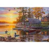 1000 palan palapeli Schmidt Spiele Darrell Bush Boathouse with Canoes, 1000 palaa