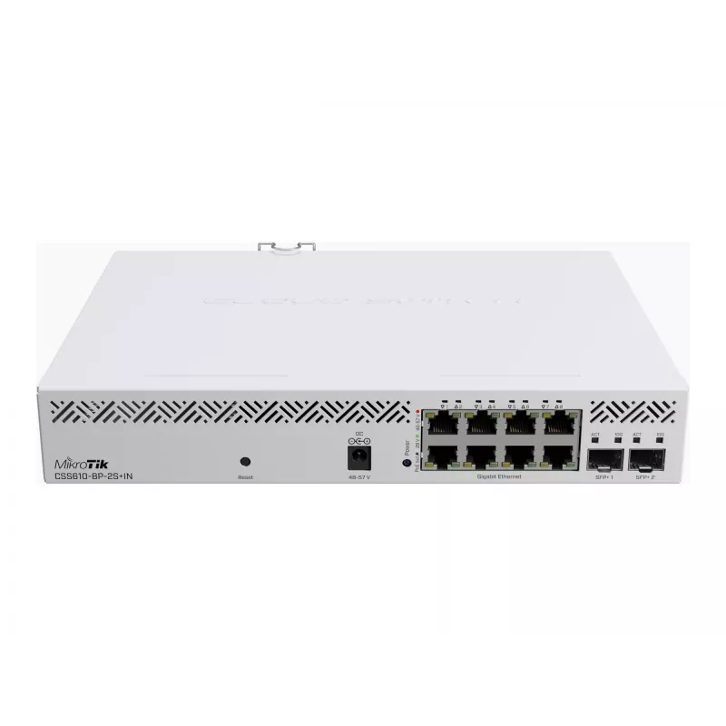 Hallittava kytkin Mikrotik CSS610-8P-2S+IN 8 porttia Gigabit Ethernet PoE
