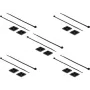 Kiinnitysjalusta 25 x 25 mm niinisiteellä L 300 x B 4,8 mm musta, 10 paria