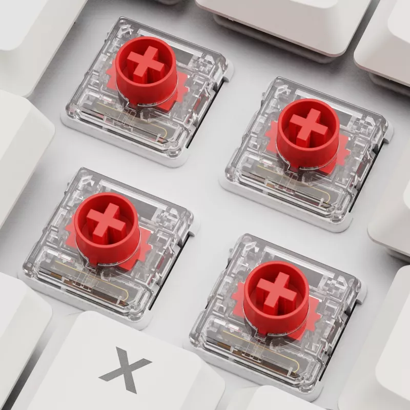 Sharkoon PureWriter W65 langaton näppäimistö, QWERTZ saksalainen, valkoinen, Kailh Choc V2 Red