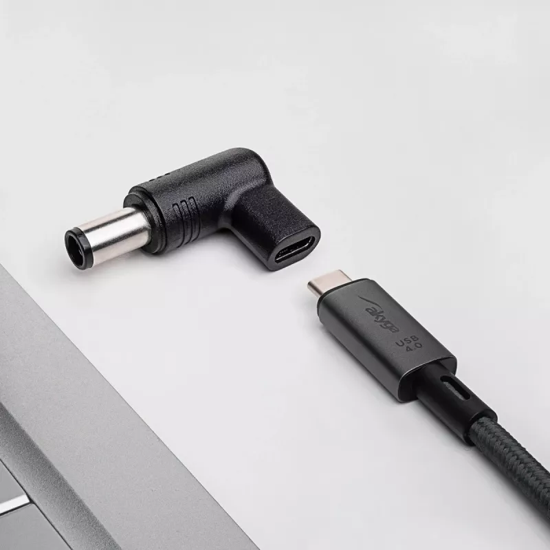 Akyga AK-ND-C08 lataussovitin USB-C - DC 7,4 x 5,0 mm + tappi kannettaviin, 18,5-20 V, 100 W, Dell