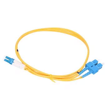 Verkkokaapeli Extralink SC/UPC – LC/UPC, yksimuotokuitu G.652D, duplex PVC, 3 mm, 1 m