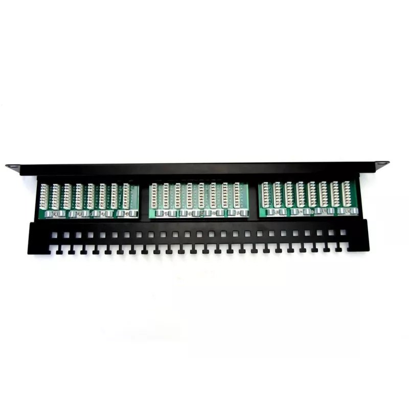 Digitus DN-91524U-EC 19" 24-porttinen Cat5e U/UTP kytkentäpaneeli, 1U, kaapelituella, musta