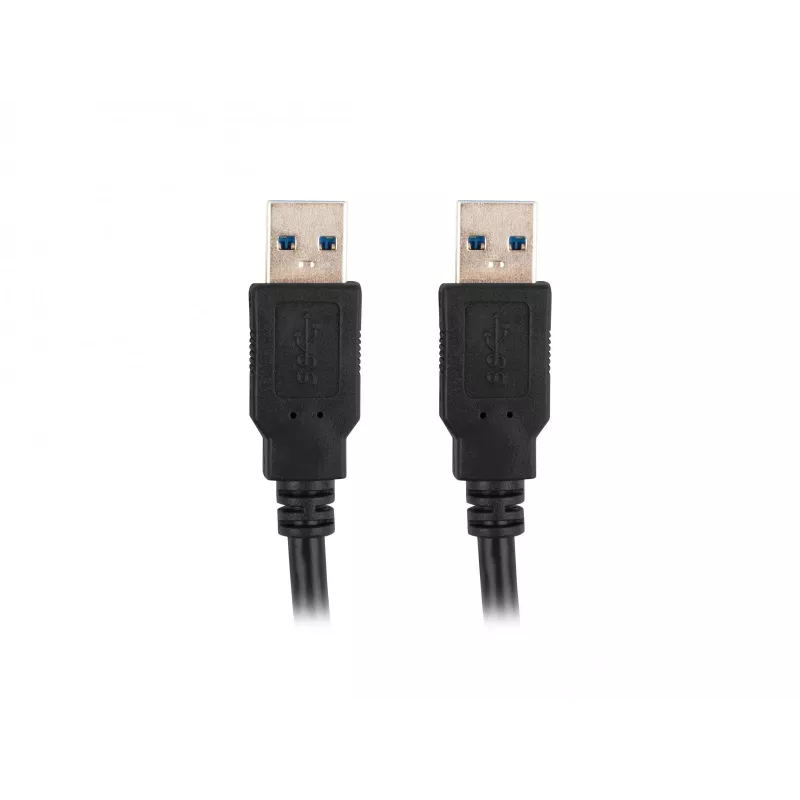 USB-A–USB-A-kaapeli LANBERG CA-USBA-30CU-0018-BK — USB 3.2 Gen 1 (5 Gbit/s), 1,8 m, musta