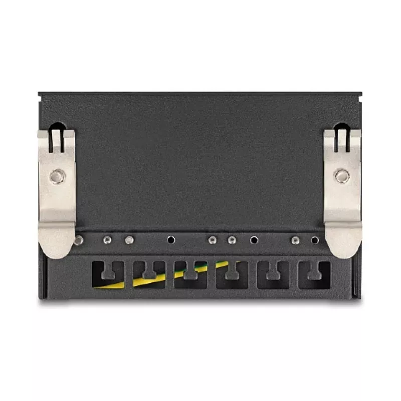 Patch-paneeli DELOCK Mini Desktop RJ45 6-porttia Cat.6A suojattu, metalli, musta, 80×22×125 mm