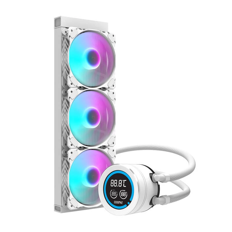 360mm tietokonejäähdytin Darkflash DN-D360 WHITE — 360mm jäähdytysjäähdytin PC-vesijäähdytykseen