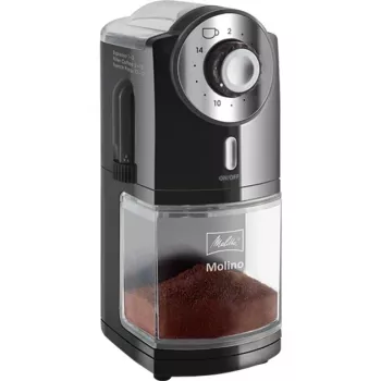 Melitta | kahvimylly | 1019-02 MOLINO | 100 W | kahvipapujen kapasiteetti 200 g | kupillisten määrä 2 - 14 kpl | musta