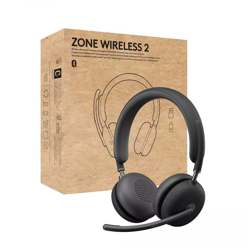 Kuulokemikrofoni Logitech Zone Wireless 2 UC
