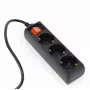Gembird EG-PSU3-01 jatkojohto 0,6 m 3 AC-lähtöä sisäkäyttöön musta