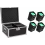 Eurolite Setti 4x AKKU UP-4 Entry QCL Spot QuickDMX kotelolla