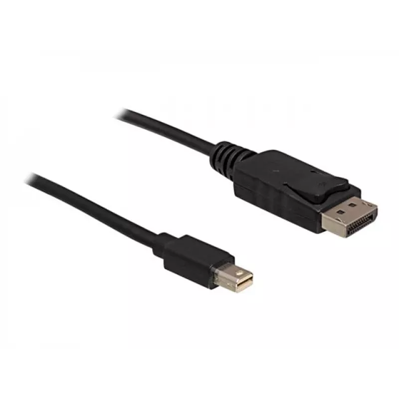 Kaapeli Mini DP/DP 1.2 DeLOCK 82438 2 m musta