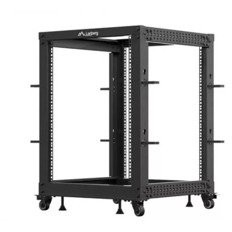 Vapaasti seisova rack Lanberg OR01-6115-B 15U musta 600 kg kapasiteetti