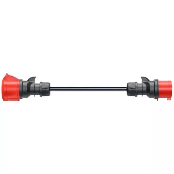 Adapteri Gemini flex 22 kW CEE punainen kolmivaihe 32A > CEE punainen 16A musta 30cm