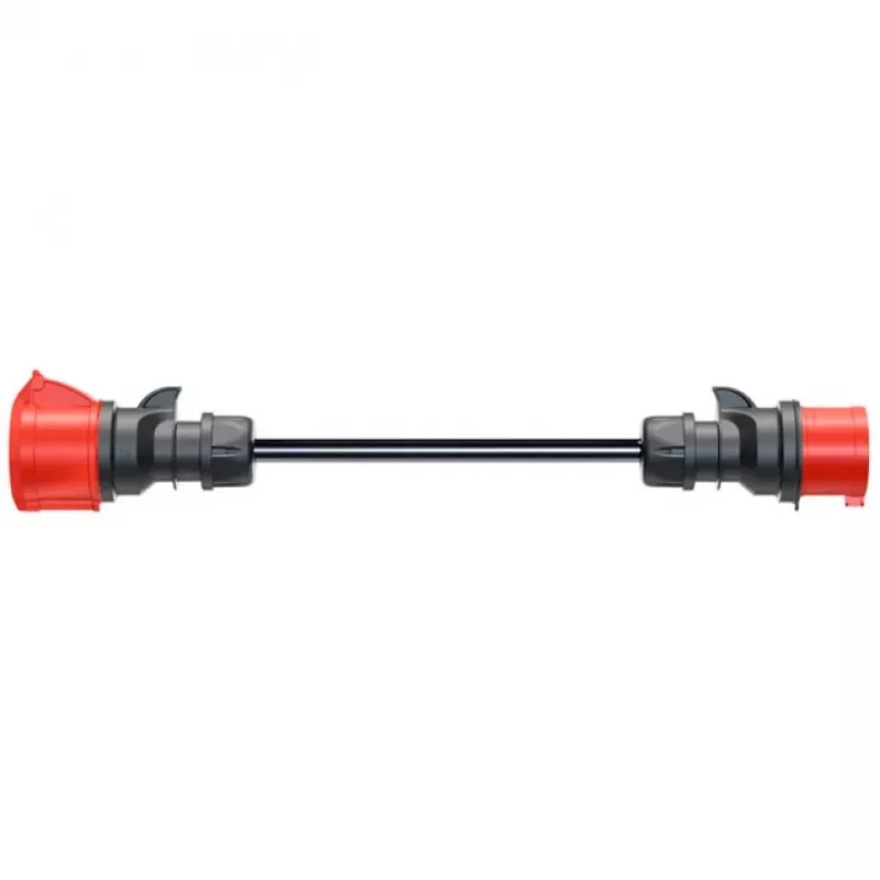 Adapteri Gemini flex 22 kW CEE punainen kolmivaihe 32A > CEE punainen 16A musta 30cm