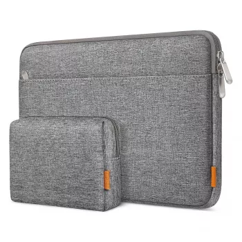Sleeve-laukku Inateck LB01005 laitteille enintään 33 cm (13 tuuman), harmaa, yksivärinen pinta