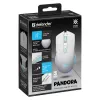 Langaton pelihiiri DEFENDER Pandora White – molempikätinen, 3200 DPI, 6 painiketta, ohjelmoitava, optinen, USB