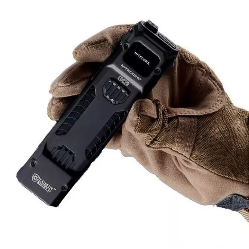 Käsivalaisin Nitecore EDC29 ruostumaton teräskotelo, 2 LEDiä, 15–6500 lm, IP54, USB ladattava