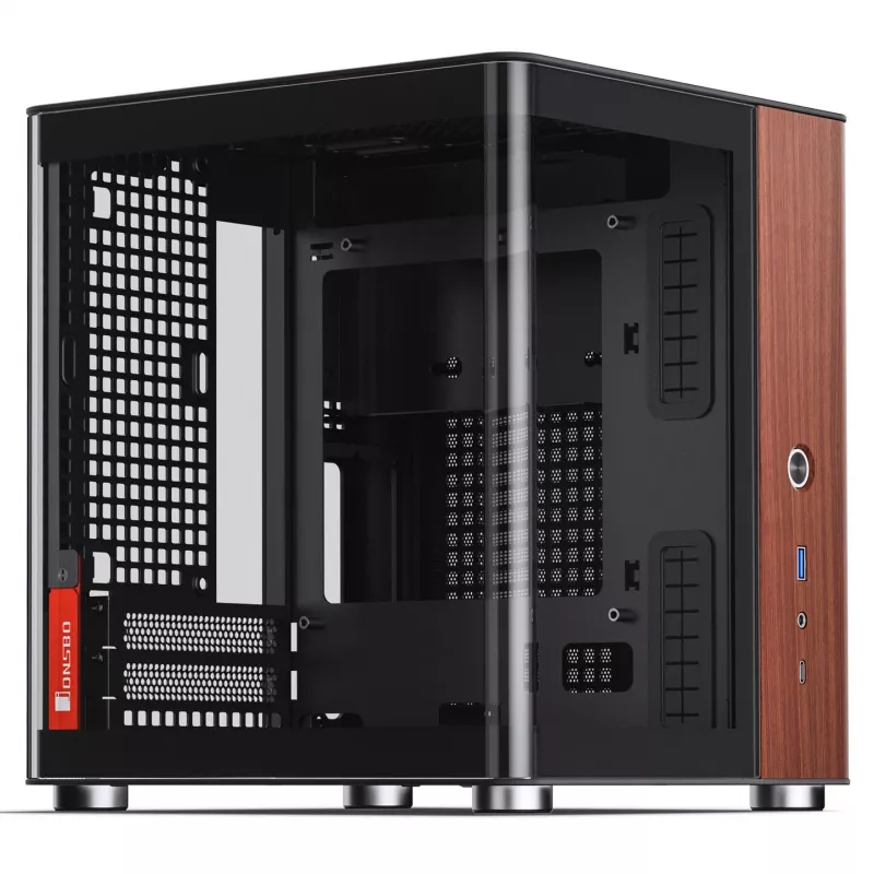 PC-kotelo Jonsbo TK-0, Mini Tower, Mini-ITX, musta