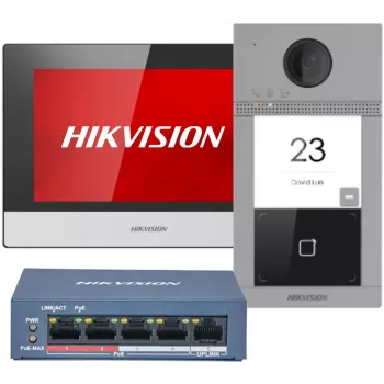 Hikvision DS-KIS604-S(C) videopuhelin-ovipuhelinjärjestelmä 2 MP 17,8 cm (7