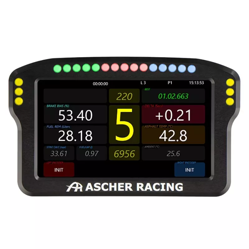 Ohjauspyörän kojelautapaneeli Ascher Racing 5 tuuman malli 76080029 sim-racing-näytöille