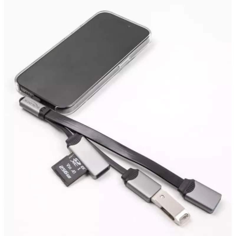 DeLOCK 64303 USB 3.2 Gen 1 Type-C -keskitin 5000 Mbit/s harmaa