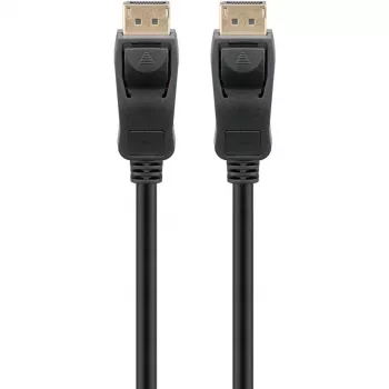 Kaapeli DisplayPort-uros > DisplayPort-uros, 8K / 120 Hz (musta, 5 metriä, 40 Gbit/s, DisplayPort 2.0 / 2.1)