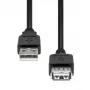 USB-jatkokaapeli ProXtend USB2AAF-001 USB 2.0 A-naaras – A-uros, 1 m, musta