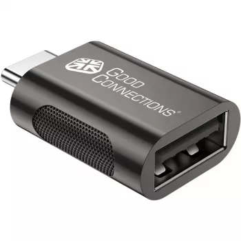 Good Connections sovitin USB 3.2 Gen.1 3.0 pistoke C USB-A-liitäntään galvanoidulla metallikotelolla (USB-AD302)
