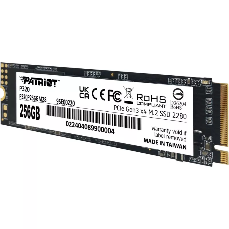 SSD-asema Patriot P320 256 GB M.2 2280 PCIe 3.0 x4 NVMe