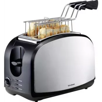 Trisa Crispy Snack -leivänpaahdin ruostumaton teräs, musta (7361.4212)