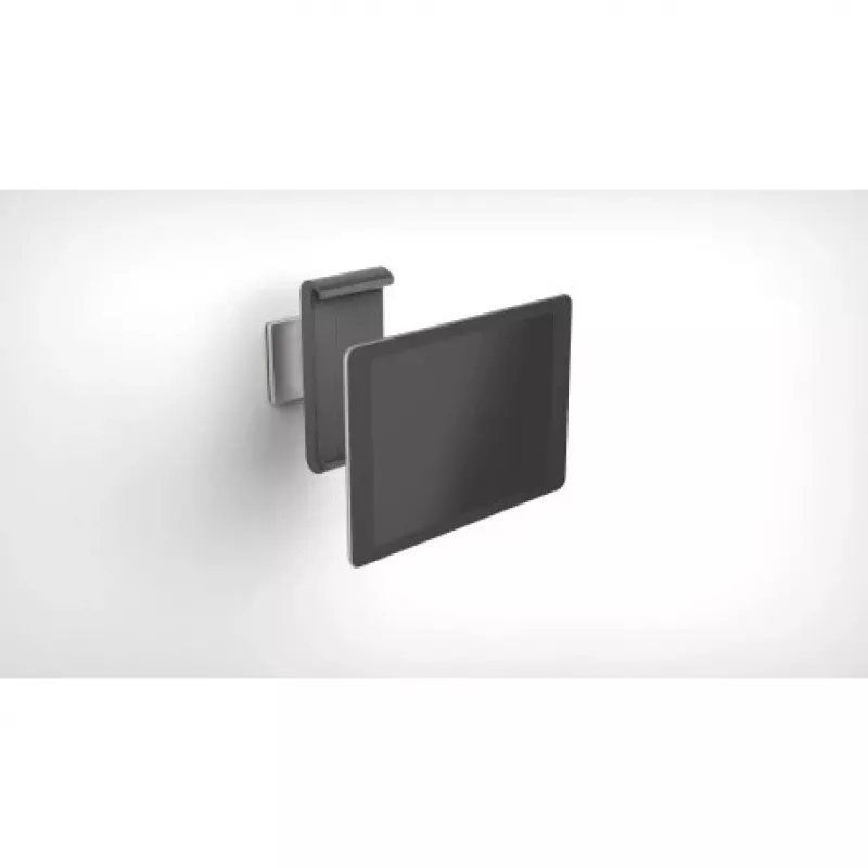 DURABLE TABLET HOLDER WALL - seinäteline tabletille - alumiini, ABS-muovi - hopea (7-13) (893323)