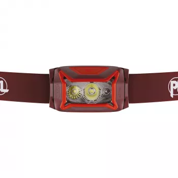 Otsalamppu Petzl Actik Core — LED, 100 lm, sisäänrakennettu 1250 mAh USB-akku, IPX4, punainen