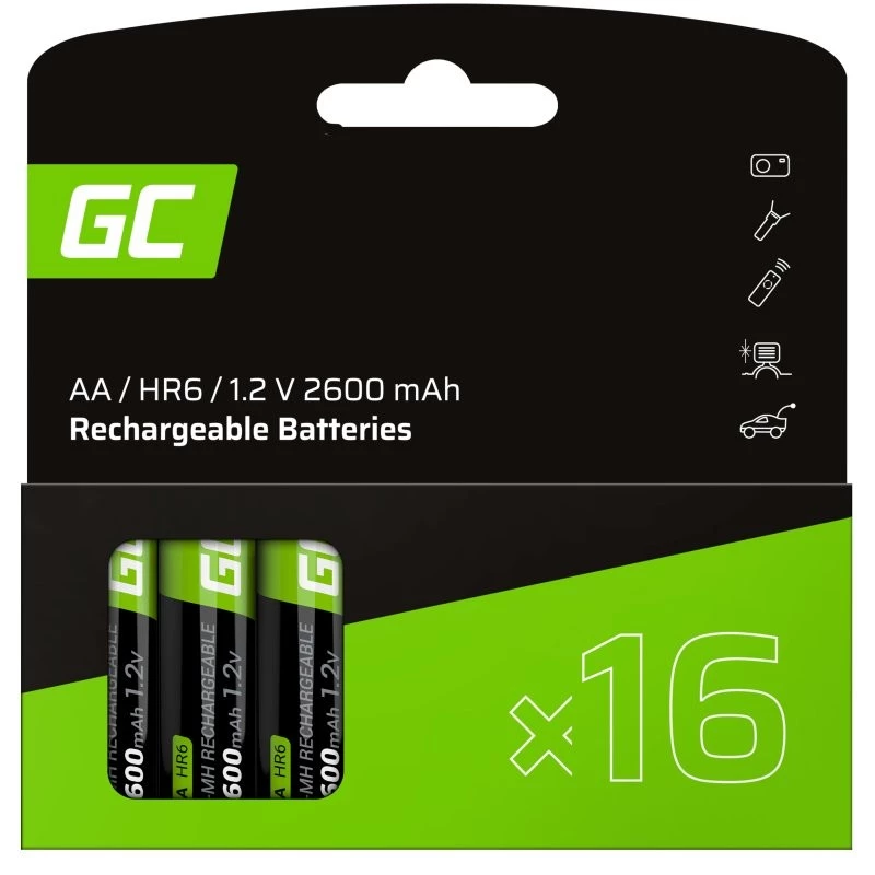 Ni-Mh-akut AA R6 2600 mAh x16