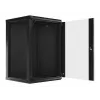 Seinäasennettava kaappi LANBERG WF01-6618-10B, 18U, 600×600×907 mm, musta, 60 kg