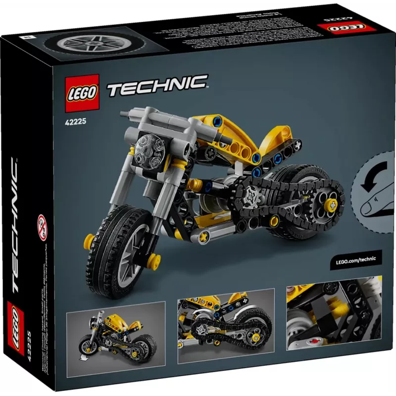 LEGO TECHNIC 42225 Keltainen moottoripyörä