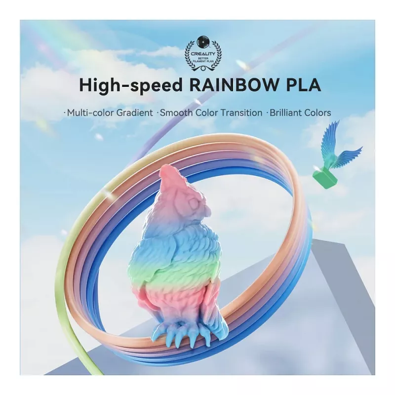 Filamenttikela Creality PLA 1,75 mm 1 kg — sininen, vihreä, roosa (3301010425)