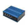 Digitus 4-porttinen Gigabit Ethernet verkkokytkin PoE, teollinen, hallitsematon, 1 SFP uplink