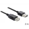 USB-kaapeli DeLOCK EASY-USB 2.0-A 2 m musta