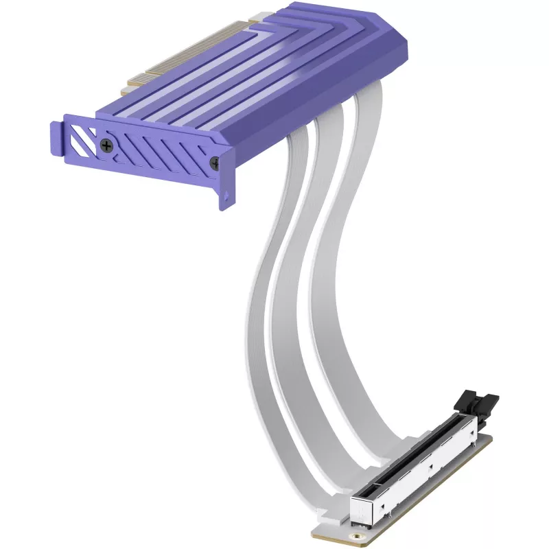 PCIe 5.0 Hyper -riserkaapeli HYTE, malli ACC-HYTE-PCIE50-TM, 20 cm, violetti/valkoinen