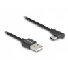DeLOCK USB 2.0 -kaapeli Type-A uros USB Type-C uros kulma 0,5 m musta