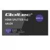 Qoltec 51797 aktiivinen HDMI-jakaja 2 x HDMI 4K x 2K | 6 Gb/s | 60 Hz