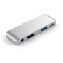 Satechi Aluminium USB-C-keskitin iPad Pro hopea