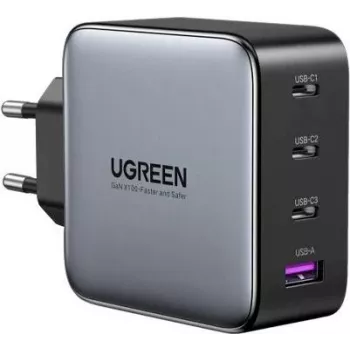 Ugreen 45515B matkavirtalaturi harmaa AC pikalataus sisäkäyttöön