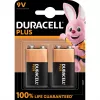 Duracell Plus 9V paristo (MN1604 / 6LR61), 2 kpl